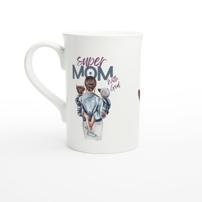 Mug en porcelaine Super mom with God !