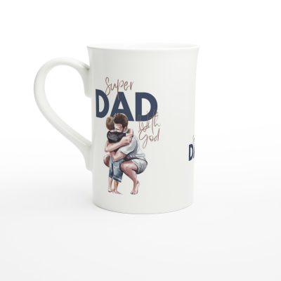 Mug en porcelaine Super dad with God !